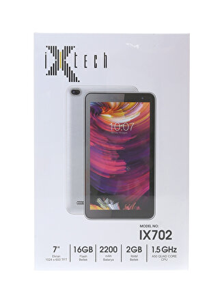 İxtech Beyaz Tablet IX702 2 GB RAM 16 GB HAFIZA Boyner