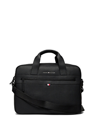 Tommy Hilfiger Polyester Siyah Erkek Laptop Çantası ESSENTIAL PU COMPUTER BAG