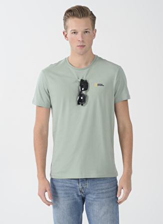 National Geographic Bisiklet Yaka Düz Mint Erkek T-Shirt GLAS