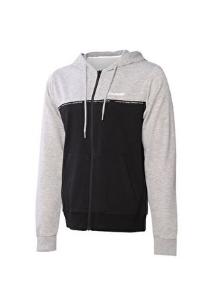 Hummel Gri Erkek Kapüşonlu Baskılı Zip Ceket 921524-2006 HMLMILOCK ZIP HOODIE M