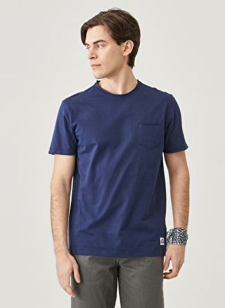 Wrangler Lacivert Erkek T-Shirt Lightweight SS Supreme Cneck Tee