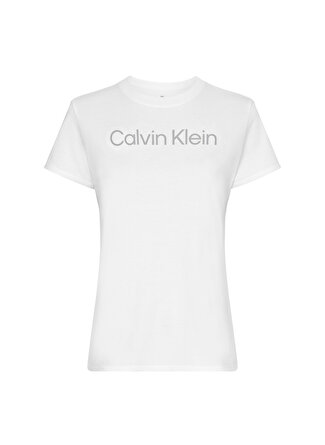 Calvin Klein Bisiklet Yaka Beyaz Kadın T-Shirt 00GWS2K142 PW - SS T-Shirt