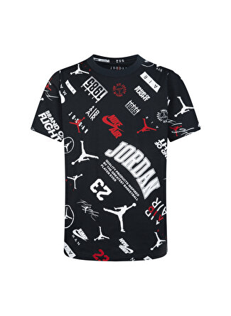 Nike Baskılı Siyah Erkek Çocuk T-Shirt 95B828-023JDB LEVELS AOP
