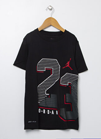 Nike Baskılı Siyah Erkek Çocuk T-Shirt 95B897-023JDB 23 BREATHE IN SS TEE