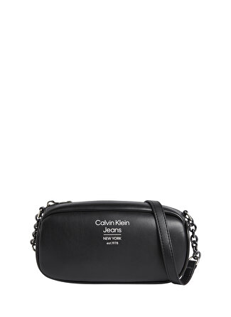 Calvin Klein Siyah Kadın Fermuarlı Çapraz Çanta K60K610075BDS