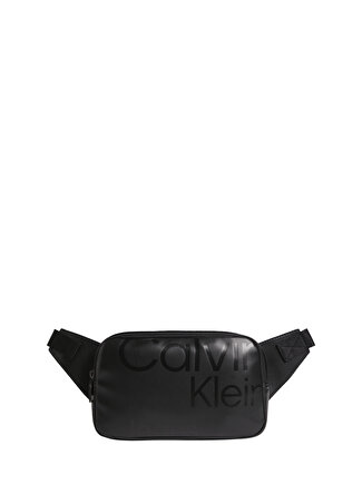Calvin Klein Poliüretan Siyah Erkek Bel Çantası MONOGRAM SOFT WAISTBAG21 AOP