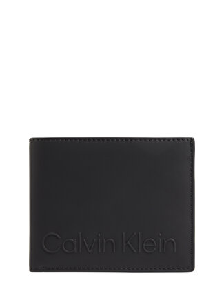 Calvin Klein Siyah Erkek Cüzdan RUBBERIZED BIFOLD 5CC W/COIN