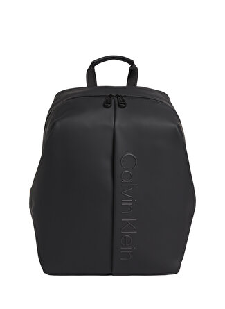 Calvin Klein Siyah Erkek Sırt Çantası RUBBERIZED CLIP SIDE BP