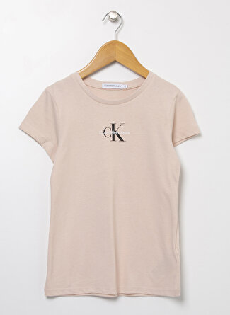 Calvin Klein Düz Pembe Kız Çocuk T-Shirt IG0IG01470