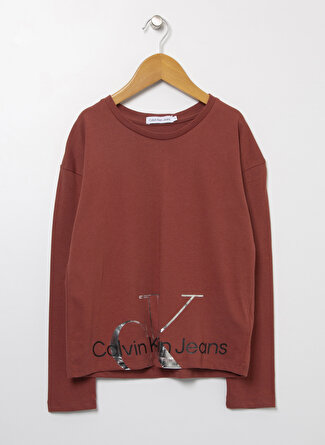 Calvin Klein Baskılı Kırmızı Kız Çocuk T-Shirt IG0IG01543