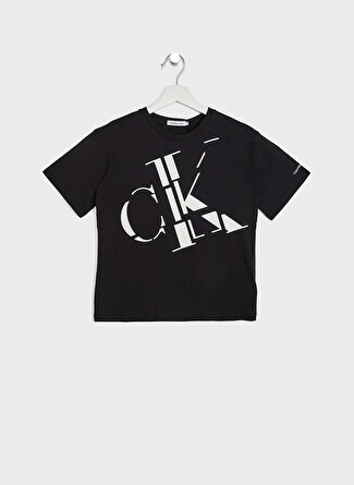 Calvin Klein Baskılı Siyah Erkek Çocuk T-Shirt IB0IB01337