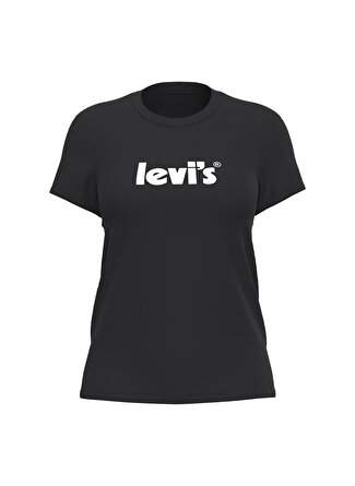Levi's Bisiklet Yaka Siyah Kadın T-Shirt A2086-0169 Siyah T-shirt