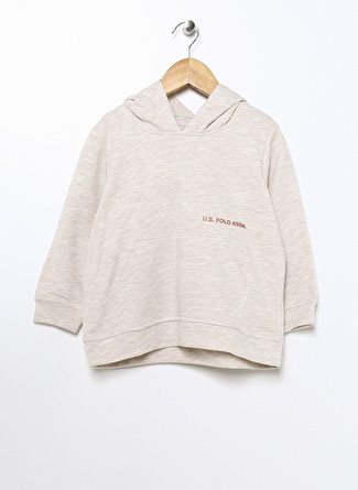 U.S. Polo Assn. Kız Çocuk Bej Sweatshirt