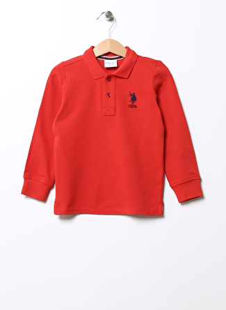 U.S. Polo Assn. Düz Erkek Çocuk Kırmızı Sweatshırt TP01KIDSSK022