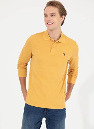 U.S. Polo Assn. Polo Yaka Sarı Erkek Sweatshırt GTP01SK022