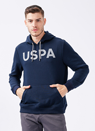 U.S. Polo Assn. Kapüşon Yaka Lacivert Erkek Sweatshırt GUYSK022