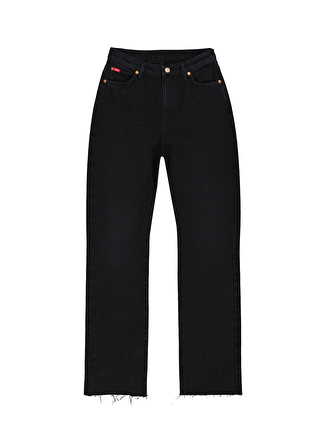 Lee Cooper Yüksek Bel Düz Paça Düz Kadın Denim Pantolon 231 LCF 121017 KELLY ROSADA BLACK