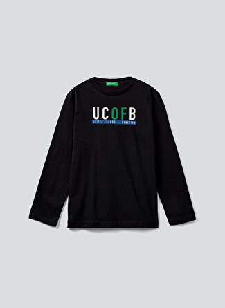 Benetton Siyah Erkek Çocuk T-Shirt 3I1XC105U 100