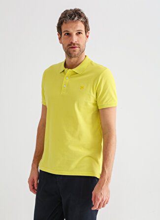 Fabrika Düz Neon Yeşil Erkek Polo T-Shirt LEGOLAS Y