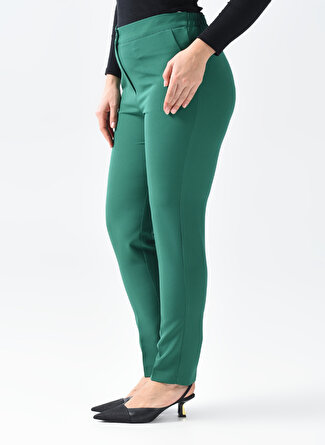 Selen Normal Bel Standart Yeşil Kadın Pantolon 22KSL5938_2