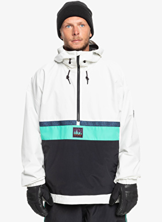 Quiksilver Beyaz Erkek Kapüşonlu Kayak Montu EQYTJ03365STEEZE JK