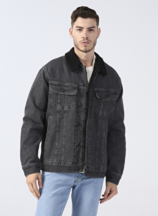 Lee Erkek Sweatshırt L87ABBFC Sherpa Jean Ceket