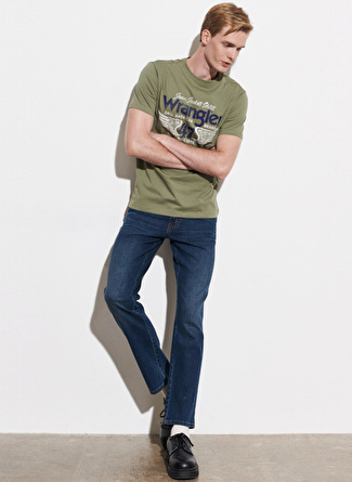 Wrangler Koyu Yeşil Erkek T-Shirt W70PD3X1X Tshirt