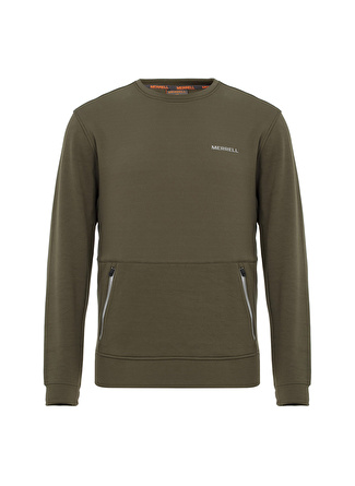 Merrell Haki Erkek Yuvarlak Yaka Düz Sweatshirt M23SHIFT SHIFT