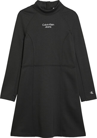 Calvin Klein Baskılı Siyah Kız Çocuk Elbise IG0IG01562