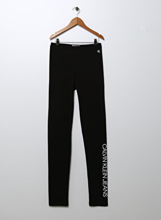 Calvin Klein Lastikli Bel Skinny Ankle Paça Siyah Kız Çocuk Pantolon IG0IG00740