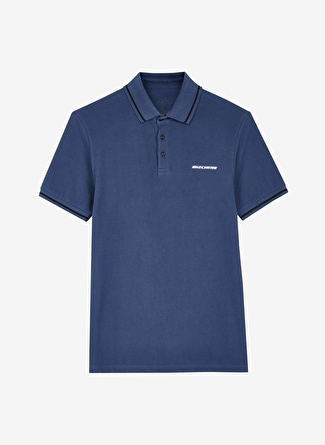 Skechers Düz Lacivert Erkek Polo T-Shirt S222059-410M Short Sleeve Polo