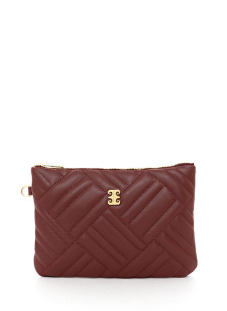 Pierre Cardin Bordo Kadın 26X17x5 Deri Portföy Çanta