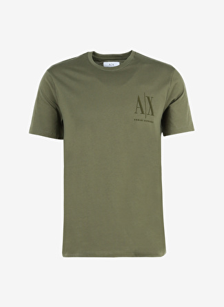 Armani Exchange Bisiklet Yaka Düz Koyu Yeşil Erkek T-Shirt 8NZTPS 1871-OLIVE NIGHT