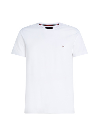 Tommy Hilfiger Bisiklet Yaka Beyaz Erkek T-Shirt MW0MW27539YBR