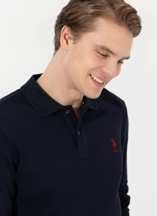 U.S. Polo Assn. Polo Yaka Lacivert Erkek Sweatshırt TP03SK022