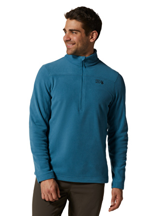 Mountain Hardwear Düz Mavi Erkek Polar Sweatshırt 1677261442_OM0085