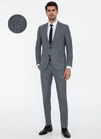 Pierre Cardin Normal Bel Extra Slim Füme Erkek Takım Elbise R20015/EXT