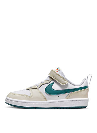 Nike Beyaz - Yeşil Erkek Çocuk Yürüyüş Ayakkabısı BQ5451-017 NIKE COURT BOROUGH LOW 2