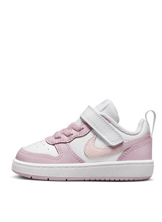 Nike Beyaz - Pembe Bebek Yürüyüş Ayakkabısı DQ0493-100 NIKE COURT BOROUGH LOW 2
