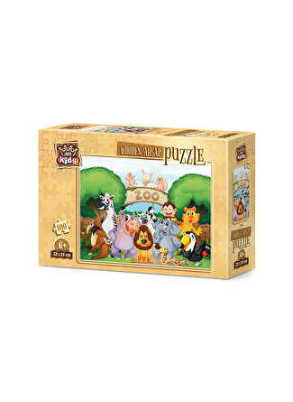 Art Puzzle Hayvanat Bahçesi`ne Hoşgeldiniz 100 Parça Ahşap Puzzle (Çocuk)