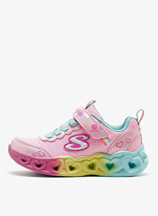 Skechers Pembe - Çok Renkli Kız Çocuk Yürüyüş Ayakkabısı 302684L PKMT HEART LIGHTS - COLOR J