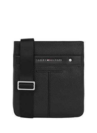 Tommy Hilfiger 23X20,3X2,5 Siyah Erkek Fermuarlı Postacı Çantası TH CENTRAL MINI CROSSOVER