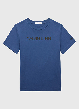 Calvin Klein Baskılı Mavi Erkek Çocuk T-Shirt IU0IU00298DBZ