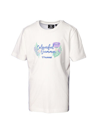 Hummel Baskılı Kırık Beyaz Kız Çocuk T-Shirt 911632-9003 HMLAKEMI T-SHIRT S/S