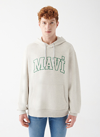 Mavi Bisiklet Yaka Gri Erkek Sweatshırt M0610253-80196_MAVI LOGO SWEATSHIRT