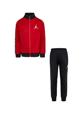 Nike Düz Siyah - Kırmızı Erkek Çocuk Eşofman Takımı 95A449-KR5 JDB AIR JORDAN TRICOT SE