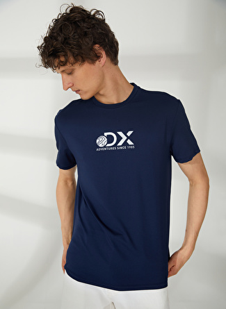 Discovery Expedition Bisiklet Yaka Düz Lacivert Erkek T-Shirt IMAG