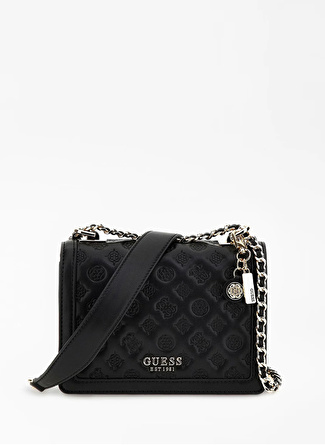 Guess Siyah Kadın 6X23x15 Fermuarlı Çapraz Çanta HWPD8558190-BLA