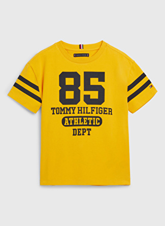 Tommy Hilfiger Baskılı Sarı Erkek Çocuk T-Shirt KB0KB08023ZF4