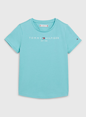 Tommy Hilfiger Baskılı Yeşil Kız Çocuk T-Shirt KG0KG05242L67